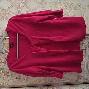 Fashion Bug quarter sleeve fuchsia sweater